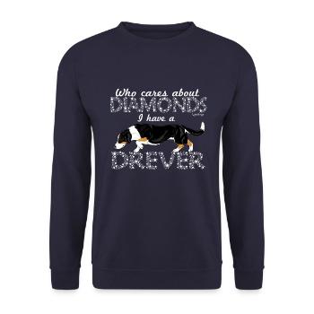 dreverdiamonds3 - Unisex Sweatshirt - navy - Front - Alina (178cm) & Michal (187cm)