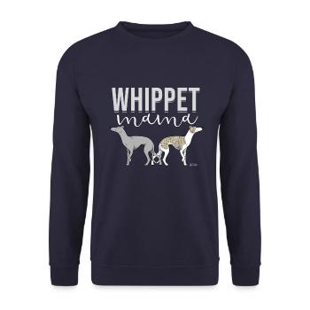 Whippet Mama III - Unisex Sweatshirt - navy - Front - Alina (178cm) & Michal (187cm)