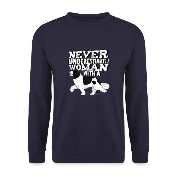 lansuunderestimate - Sweat-shirt Unisexe - marine - Devant - Alina (178cm) & Michal (187cm)
