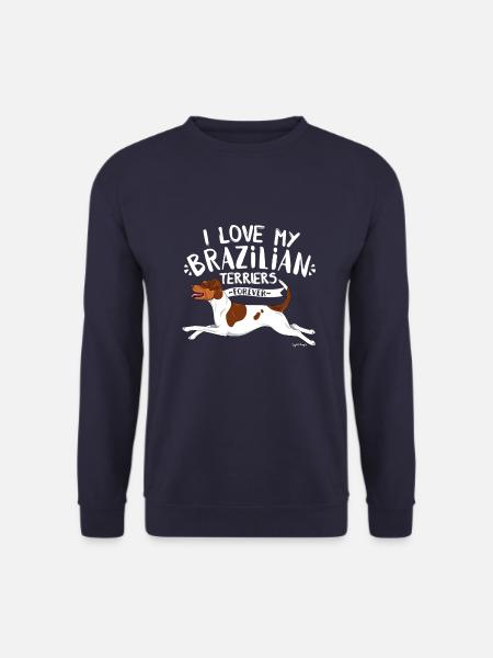 Terrier Brésilien Love3 - Sweat-shirt Unisexe - marine