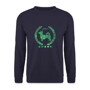 heelerarmy3 - Unisex Sweatshirt - navy - Front - Alina (178cm) & Michal (187cm)
