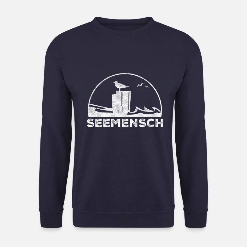 Seemensch Nautik Silhouette - Unisex Pullover - Navy