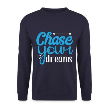 Chase Your Dreams - Unisex Pullover - Navy - Vorne - Alina (178cm) & Michal (187cm)
