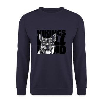 NASSU Vallhund 006 - Sweat-shirt Unisexe - marine - Devant - Alina (178cm) & Michal (187cm)