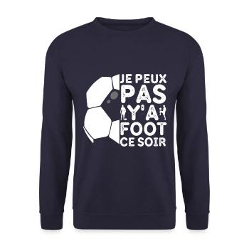 Football je peux pas y'a foot humour foot cadeau - Sweat-shirt Unisexe - marine - Devant - Alina (178cm) & Michal (187cm)