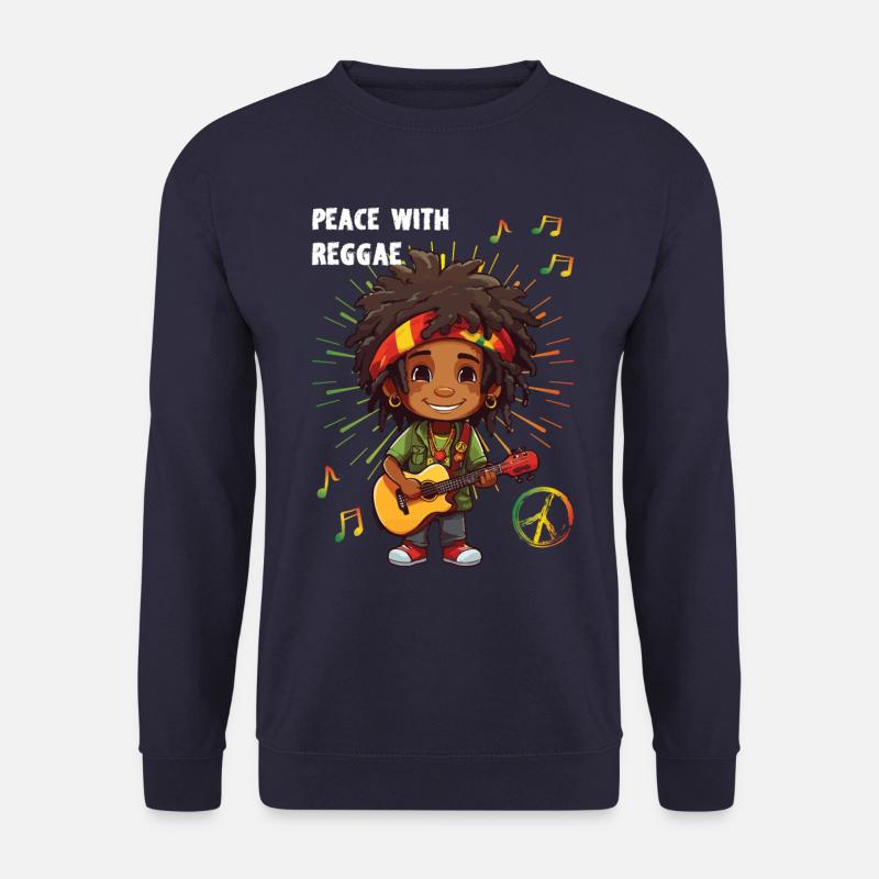 Peace with Reggae Rastaboy - Unisex Sweatshirt - navy