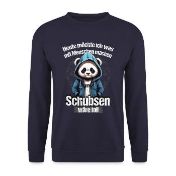Bousculer serait génial ! - Sweat-shirt Unisexe - marine - Devant - Alina (178cm) & Michal (187cm)