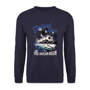 Thailand Magic Let The Dream Begin - Unisex Sweatshirt - navy - Front - Alina (178cm) & Michal (187cm)