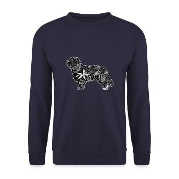 Fleur Schapendoes II - Sweat-shirt Unisexe - marine - Devant - Alina (178cm) & Michal (187cm)