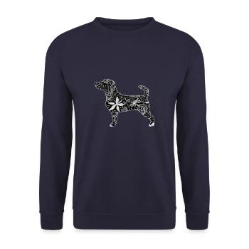 Blume JRT Glatt - Unisex Pullover - Navy - Vorne - Alina (178cm) & Michal (187cm)