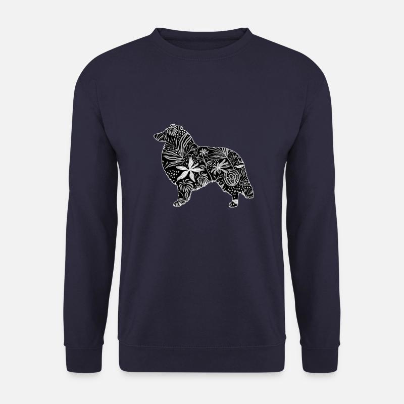 Flower Rough Collie - Unisex Pullover - Navy