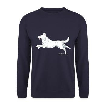 whitesheponly - Unisex Pullover - Navy - Vorne - Alina (178cm) & Michal (187cm)