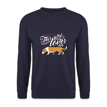 drevergirl - Unisex Sweatshirt - navy - Front - Alina (178cm) & Michal (187cm)