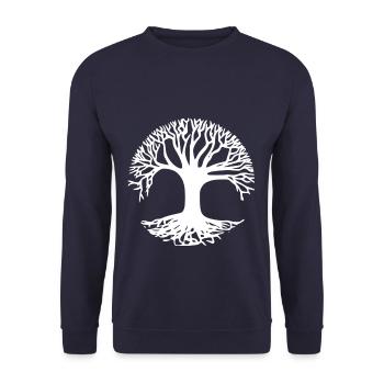 Arbre de vie - Sweat-shirt Unisexe - marine - Devant - Alina (178cm) & Michal (187cm)