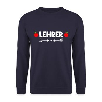Lehrer - Unisex Pullover - Navy - Vorne - Alina (178cm) & Michal (187cm)