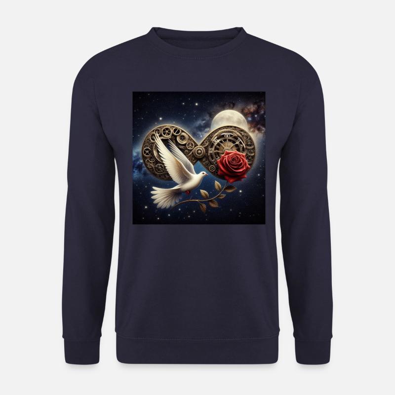 Taube und Rose - Unisex Pullover - Navy