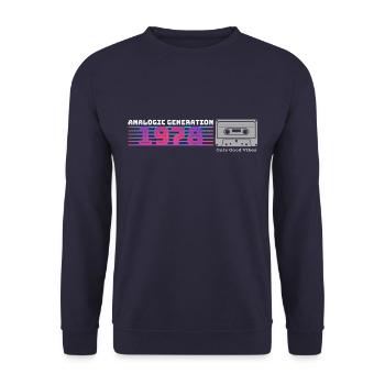 Analog Generation - Unisex Sweatshirt - navy - Front - Alina (178cm) & Michal (187cm)
