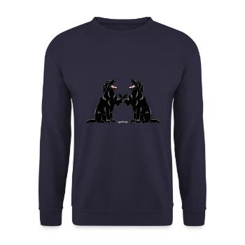 Flattie Pair 3 - Unisex Sweatshirt - navy - Front - Alina (178cm) & Michal (187cm)