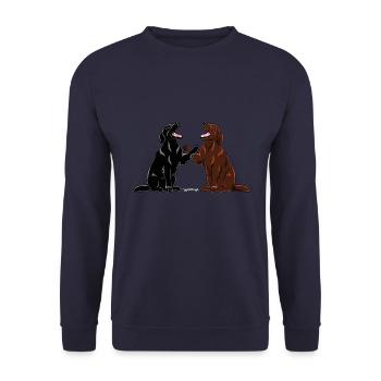 Flattie Pair 2 - Unisex Sweatshirt - navy - Front - Alina (178cm) & Michal (187cm)