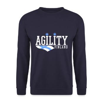Beweglichkeit Finnland - Unisex Pullover - Navy - Vorne - Alina (178cm) & Michal (187cm)