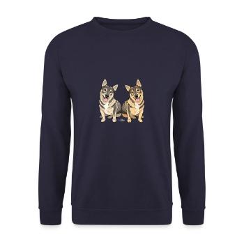 gööttipari - Unisex Sweatshirt - navy - Front - Alina (178cm) & Michal (187cm)