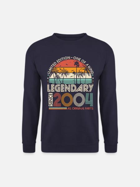 2004 Vintage Vintage Retro Cadeau d’anniversaire - Sweat-shirt Unisexe - marine