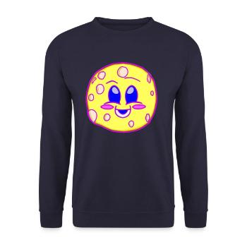 Lune laide Kawaii - Sweat-shirt Unisexe - marine - Devant - Alina (178cm) & Michal (187cm)