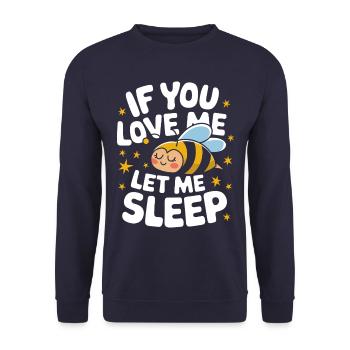 Honigbiene Imker Bienen Biene - Unisex Pullover - Navy - Vorne - Alina (178cm) & Michal (187cm)