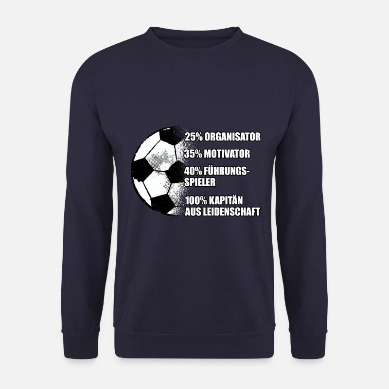 Mannschaftskapitän Spruch Kapitänsbinde Fußball - Unisex Pullover - Navy