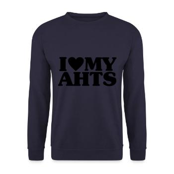 iheartmyahts - Sweat-shirt Unisexe - marine - Devant - Alina (178cm) & Michal (187cm)