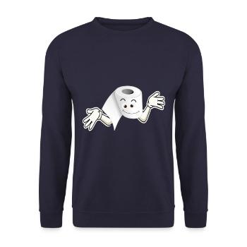 Papier toilette à perte - Sweat-shirt Unisexe - marine - Devant - Alina (178cm) & Michal (187cm)