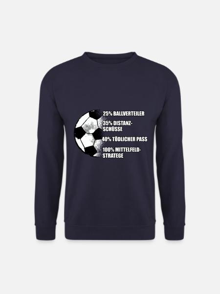 Mittelfeldspieler Fußball Spielmacher Mittelfeld - Unisex Pullover - Navy