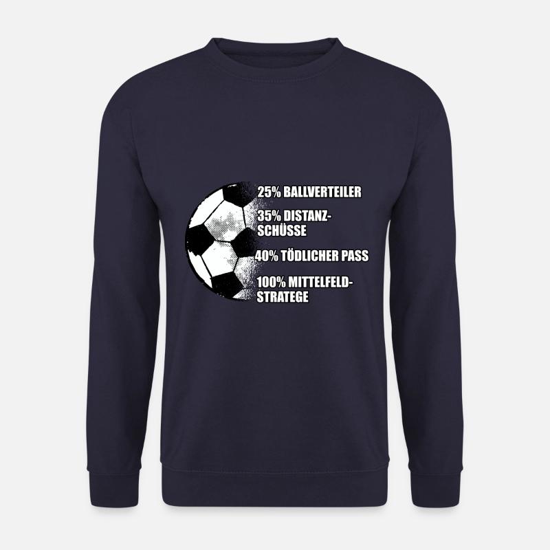 Mittelfeldspieler Fußball Spielmacher Mittelfeld - Unisex Pullover - Navy