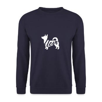 heelerlove - Unisex Sweatshirt - navy - Front - Alina (178cm) & Michal (187cm)