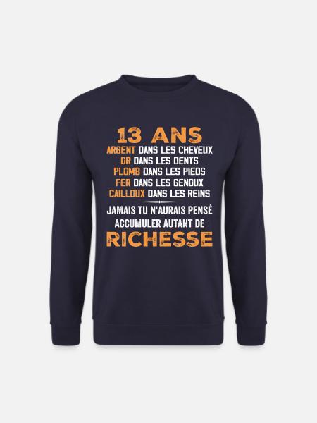 Geburtstagsgeschenk für 13-Jährige. Lustiges Geschenk für 13-Jährige - Unisex Pullover - Navy