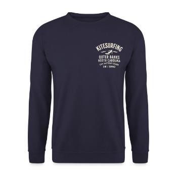 Kitesurfing Outer Banks Nth Carolina - Unisex Sweatshirt - navy - Front - Alina (178cm) & Michal (187cm)
