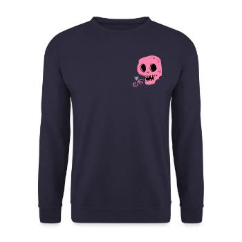 hi! - Unisex Sweatshirt - navy - Front - Alina (178cm) & Michal (187cm)