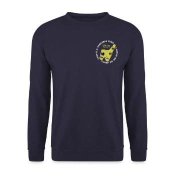 A terrible idea? - Unisex Sweatshirt - navy - Front - Alina (178cm) & Michal (187cm)