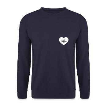 café coeur - Sweat-shirt Unisexe - marine - Devant - Alina (178cm) & Michal (187cm)