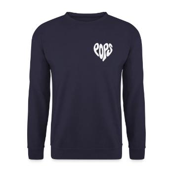 Pops - Small Heart (Custom Color) - Unisex Sweatshirt - navy - Front - Alina (178cm) & Michal (187cm)