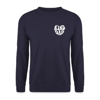 Kind Dad Heart Logo - Customizable color - Unisex Sweatshirt - navy - Front - Alina (178cm) & Michal (187cm)