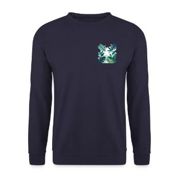 Nature de la jungle forêt feuilles paysage - Sweat-shirt Unisexe - marine - Devant - Alina (178cm) & Michal (187cm)