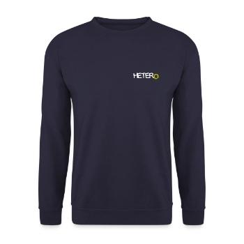 HETER O - hell - Unisex Pullover - Navy - Vorne - Alina (178cm) & Michal (187cm)