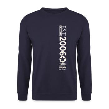 17th Birthday Man Original June Vintage 2006 - Unisex Sweatshirt - navy - Front - Alina (178cm) & Michal (187cm)
