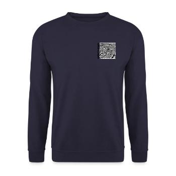 broken heart safari - Unisex Pullover - Navy - Vorne - Alina (178cm) & Michal (187cm)
