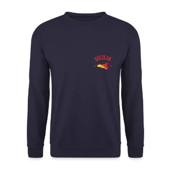 La Sicile dans ton coeur - Sweat-shirt Unisexe - marine - Devant - Alina (178cm) & Michal (187cm)