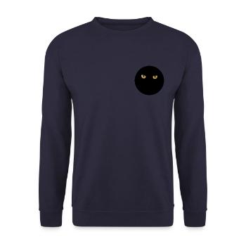 Cat's eyes in the dark - Unisex Sweatshirt - navy - Front - Alina (178cm) & Michal (187cm)
