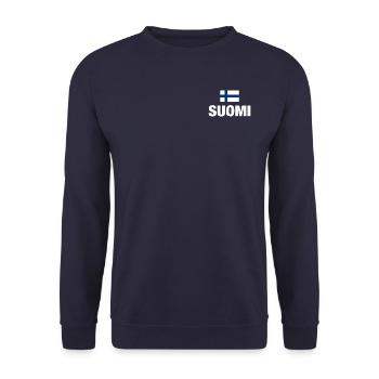 Finland Suomi Finland Finnish flag football - Unisex Sweatshirt - navy - Front - Alina (178cm) & Michal (187cm)