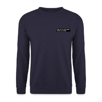 Müsste ich muten! - Unisex Pullover - Navy - Vorne - Alina (178cm) & Michal (187cm)