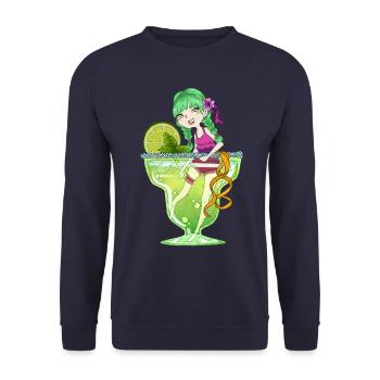 Cocktail Margarita Verte - Sweat-shirt Unisexe - marine - Devant - Alina (178cm) & Michal (187cm)